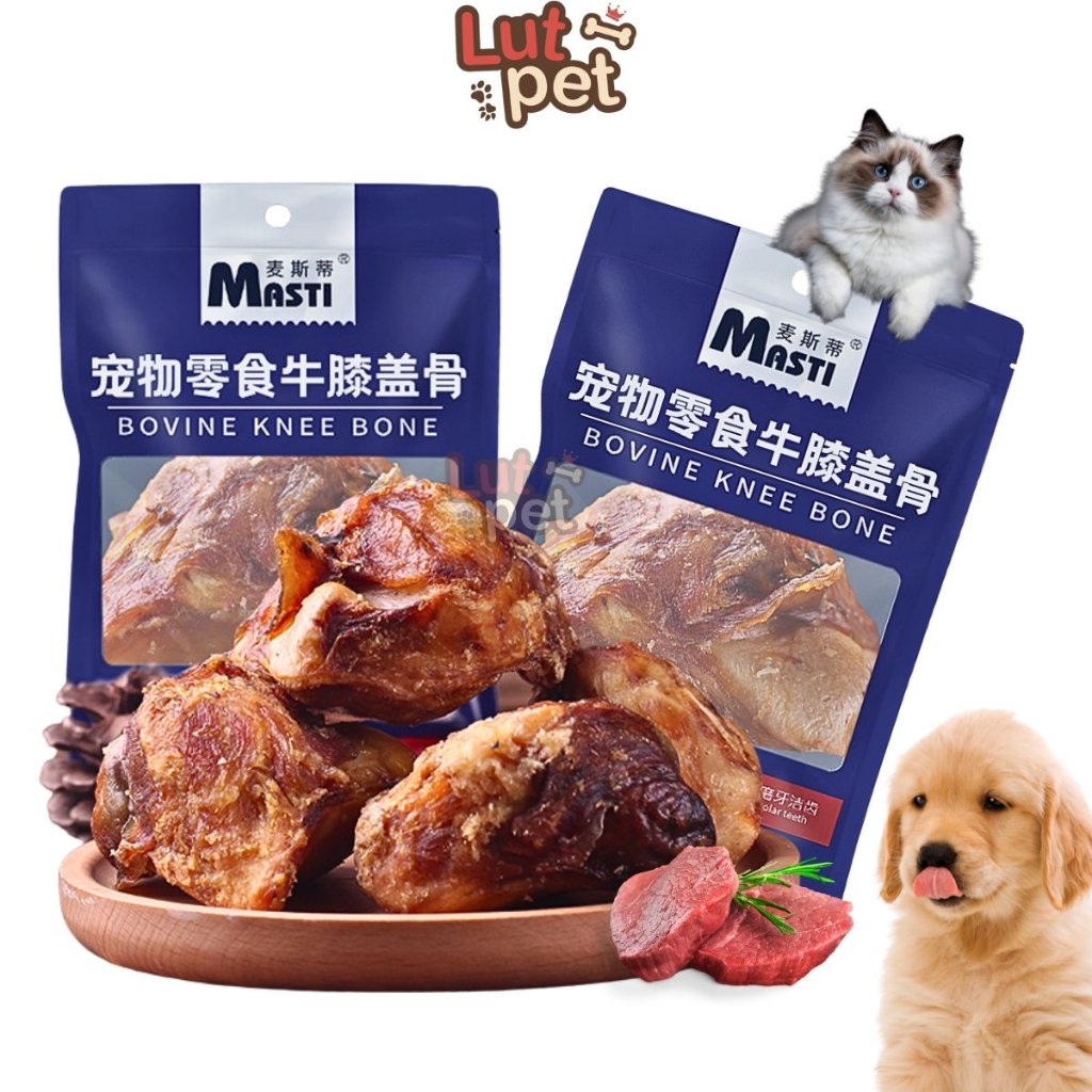 Xương gặm cho chó, mài răng, loại bỏ mảng bám, xương bánh chè thịt bò Masti cho thú cưng - lutpet