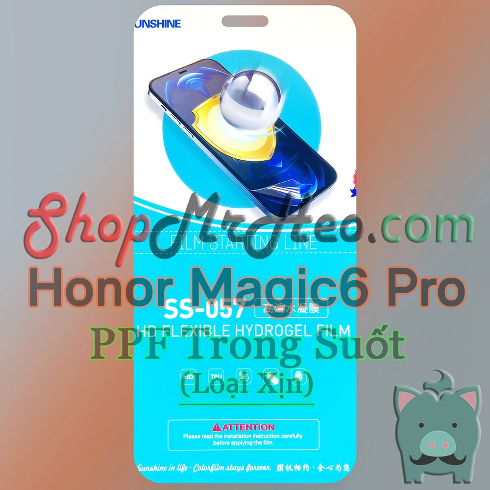 Dán Dẻo PPF Full Màn Hình Honor Magic6 Pro - Magic 6 Pro (Trong Và Nhám) - PPF 4 Lớp Dễ Dán