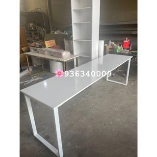 Bàn làm việc full trắng dài 2m4,bàn văn phòng, bàn làm việc nhóm 3 người