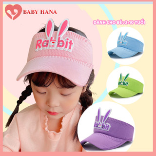 Mũ lưỡi trai chống nắng hở chóp cho bé trai bé gái thoáng mát, nón trẻ em nửa đầu hình tai thỏ rabit dễ thương