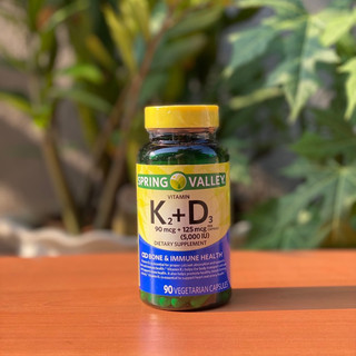 Viên uống bổ sung Vitamin K2 + D3 Spring Valley 90 viên
