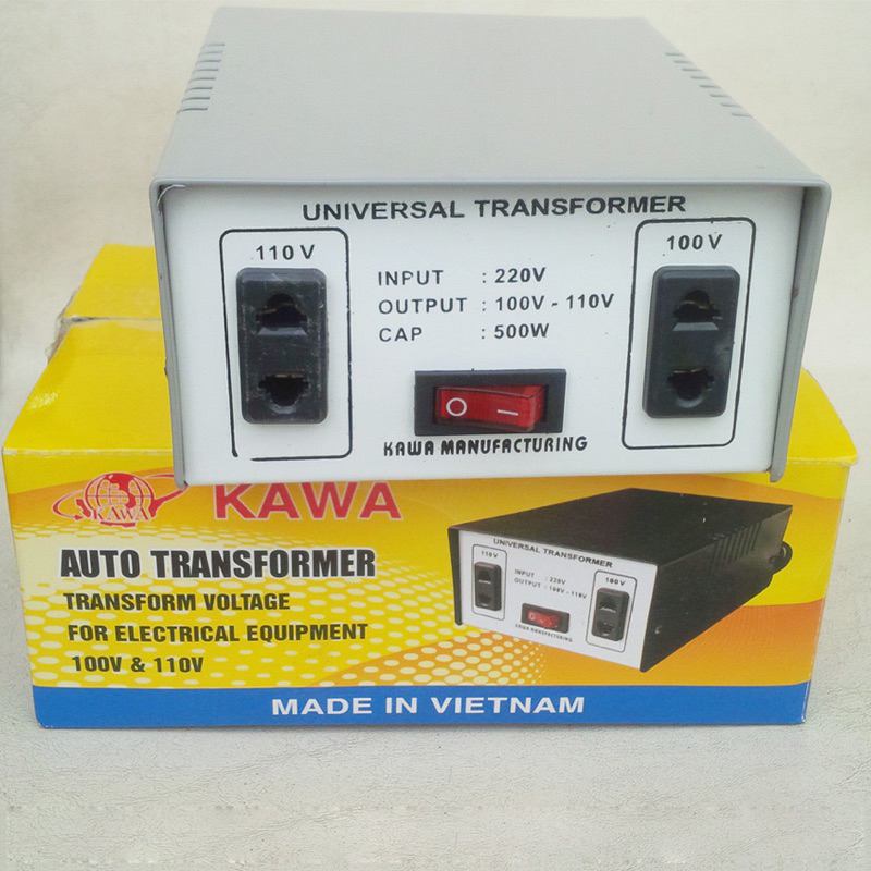 Đổi Nguồn 220V Sang 110V-100V 500W Kawa, Biến Áp 220V Ra 110V Cao Cấp-Dùng Cho Máy Dưới 350W