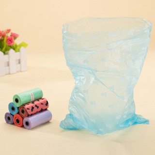 15 túi/cuộn hốt phân cho Chó, Mèo màu trơn