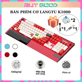 bàn phím cơ khí có dây, thiết bị máy tính LANGTU K1000 22 loại đèn với đèn Led LT09, bảng kim loại