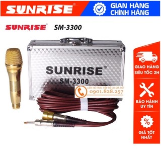 Micro có dây Sunrise SM-3300 hát nhẹ, bắt giọng hay - sunrise sm3300