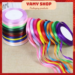 Dây ruy băng lụa 5mm dài 20 mét thắt nơ hộp quà, trang trí đa năng