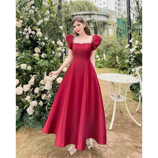 đầm xòe maxxi đính đá dự tiệc