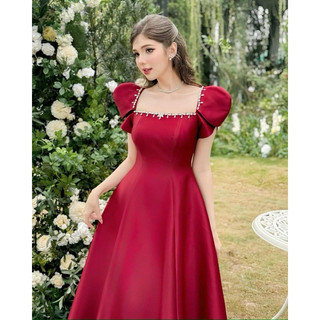 đầm xòe maxxi đính đá dự tiệc