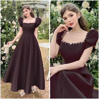 đầm xòe maxxi đính đá dự tiệc