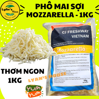 1Kg Phô mai Mozzarella bào kéo sợi CJ FreshWay , nguyên liệu làm bánh pizza An Phát Phát Ly House LyAn's House hỏa tốc