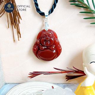 Dây Chuyền Tượng Phật Di Lạc Đá Mã Não Có Kiểm Định Tặng Kèm Dây Đeo Và Hộp Đựng Lador