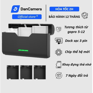 Dock sạc Đôi | sạc Ba cho pin Gopro 5/6/7/8/9/10/11/12