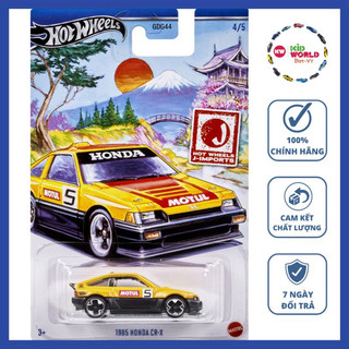 Xe mô hình hot wheels themed automotive j-imports series 1985 honda cr-x hrt03.