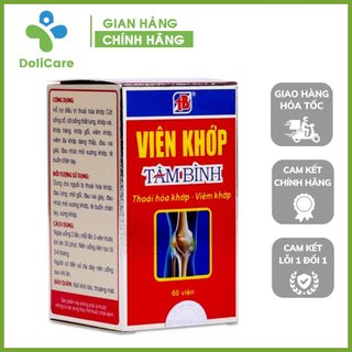 Viên khớp tâm bình giảm thoá hoá khớp, đau nhức xương khớp lọ 60 viên