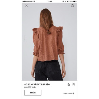 pass áo zara size XS