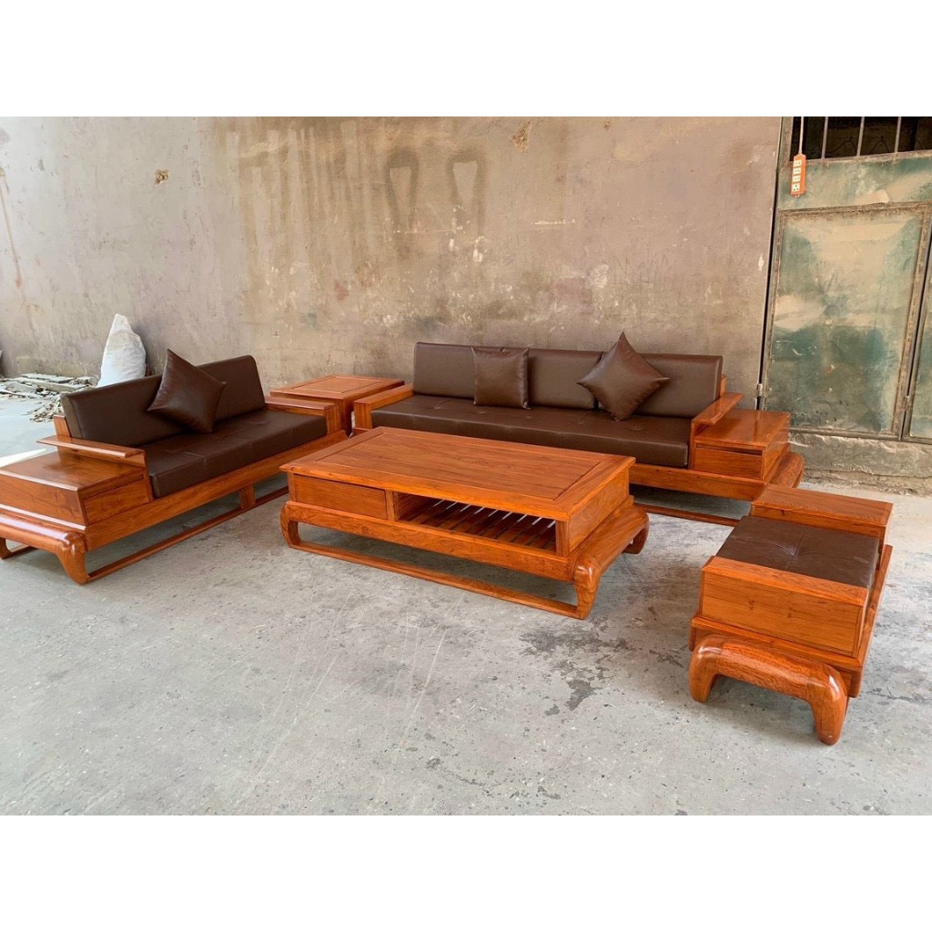 Bộ bàn ghế sofa zito chân đùi gà Gỗ Hương Đá Mẫu Hot