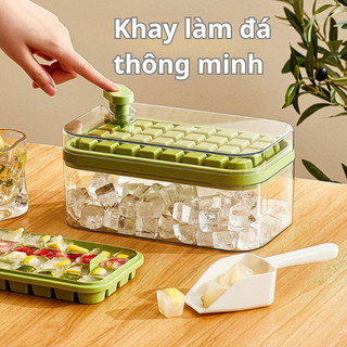 Khay Làm Đá Thông Minh Chất Liệu nhựa PP , Khay Đá Có Nắp Đạy An Toàn Với Sức Khỏe
