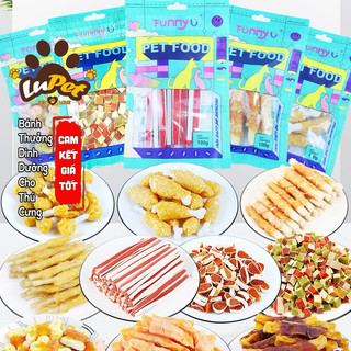 Bánh thưởng cho chó ,đồ ăn vặt,snack cho chó mèo gói 100gr