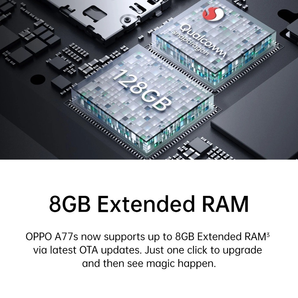 Điện thoại thông minh RAM mở rộng OPPO A77s 8GB + Lên đến 5GB | SuperVOOC 33W | Điện thoại di động 50MP AI Dual Cam | BigBuy360 - bigbuy360.vn