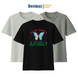 Áo thun Unisex Bosimaz TS119 cổ tròn tay lỡ phom rộng in hình Bướm, thun POLY, vải đẹp dày, thoáng mát không xù lông.