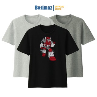 Áo thun Unisex Bosimaz TS130 cổ tròn tay lỡ phom rộng in hình Tough Robot, thun POLY, vải đẹp dày, thoáng mát.