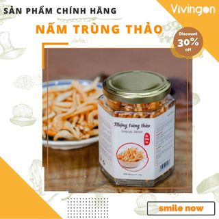 Nấm nhộng trùng thảo Cordyceps militaris LOẠI 1 sấy thăng hoa 10g, đông trùng hạ thảo, vivingon, medifun