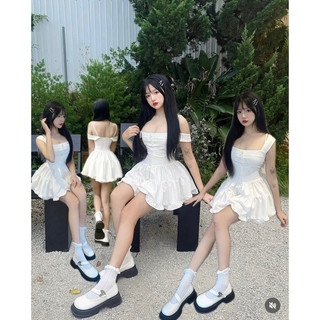 Đầm trắng 2 dây bèo🤍