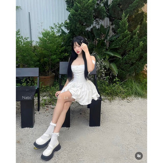 Đầm trắng 2 dây bèo🤍