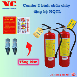 [ TẶNG BỘ NỘI QUY TIÊU LỆNH] Combo 2 bình xịt chữa cháy, bình phun cứu hoả xách tay chuyên dùng trong gia đình