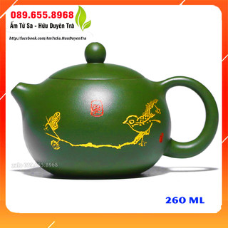 Ấm Trà Tử Sa màu lục - ấm tử sa nghi hưng cao cấp - pha trà, trà đạo
