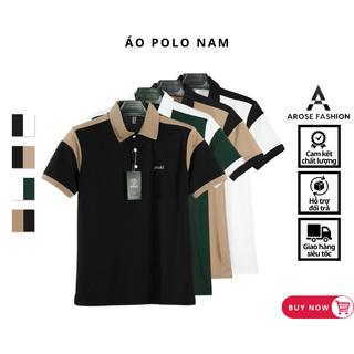 Áo polo nam mùa hè cộc tay, áo thun cotton co giãn 4 chiều chuẩn form arose fashion polo 02