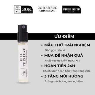 Tinh dầu thơm codedeco kill this love vial 2.5ml