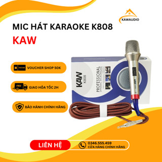 Micro hát karaoke KAW thu âm chuẩn, chất lượng âm tốt chống hú, chống rè bảo hành lỗi 1 đổi 1