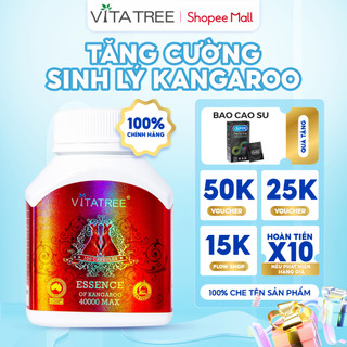 Vitatree Essence Of Kangaroo 40000 Max100 viên Úc hỗ trợ tăng cường sức khoẻ cho nam giới