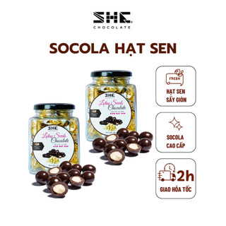 Combo 2 hũ Socola hạt sen sấy giòn 90g SHE Chocolate