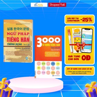 Sách - ngữ pháp tiếng hàn thông dụng sơ cấp tặng 3000 từ vựng tiếng hàn theo chủ đề