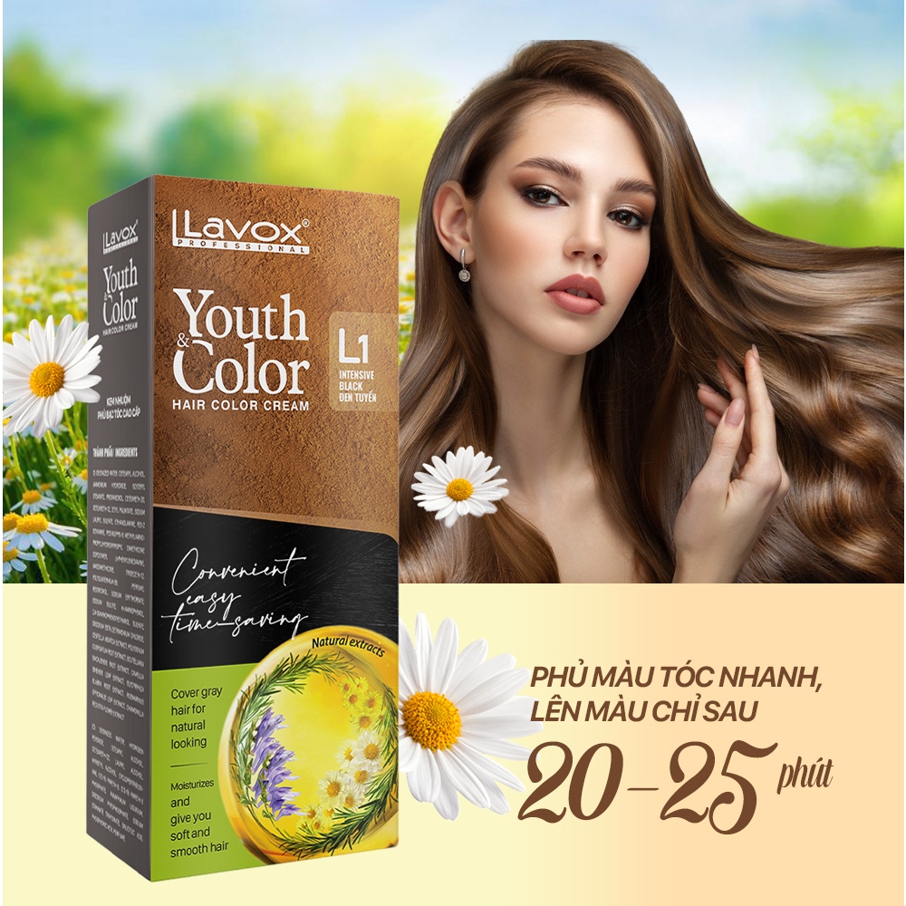 Kem Nhuộm Tóc Cao Cấp Youth&Color Lavox 60g