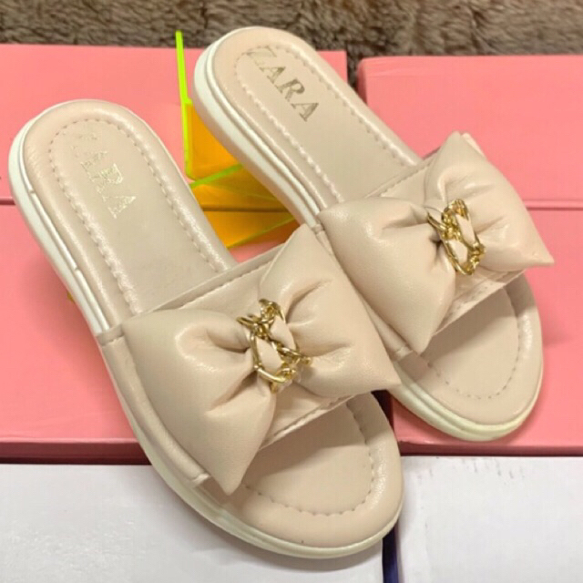 TR72F- Dép bánh mì nơ phồng size 27-34