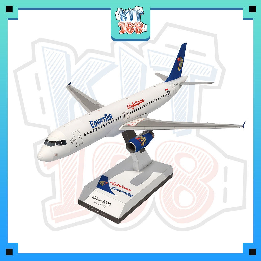 Mô hình giấy Máy bay Airbus A320 EgyptAir