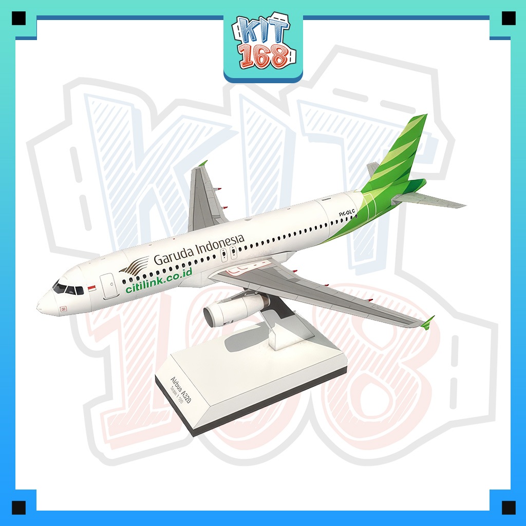Mô hình giấy Máy bay Airbus A320 Garuda Indonesia Citilink