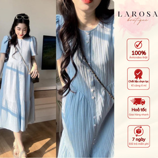 Đầm bầu, váy bầu thời trang LAROSA dáng babydoll thiết kế khuy cài mặc đi