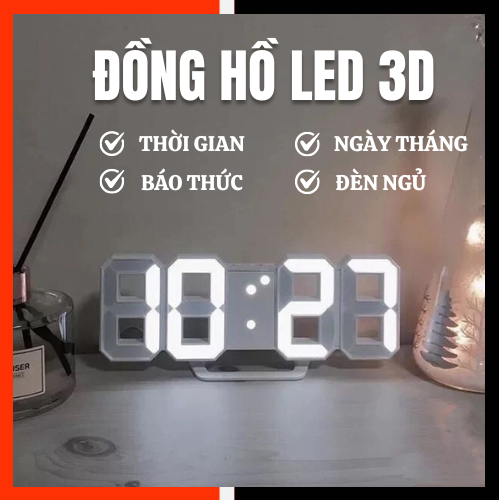 Đồng hồ LED để bàn,Treo tường,Đồng hồ để bàn báo thức