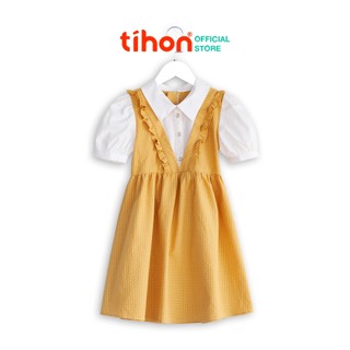 Đầm bé gái TIHON chất liệu thân thiện kiểu dáng điệu đà cho bé từ 3 đến 12 tuổi VT0750146