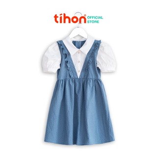 Đầm cho bé gái TIHON phong cách Hàn Quốc chất liệu thân thiện cho bé từ 3 đến 12 tuổi VT0750146