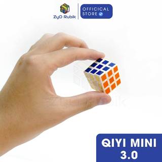 Rubik 3x3 Qiyi mini 3cm Stickerless không viền - ZyO Rubik