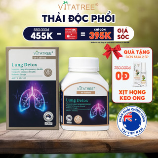 Thải độc phổi Vitatree Lung Detox hỗ trợ giảm ho, tăng hệ miễn dịch 60 viên Úc