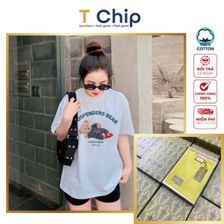 (Full Box) Áo thun tay lỡ form rộng TChip Mã H436 - Áo thun nam nữ cổ tròn unisex nhiều màu lựa chọn Oversize in hình