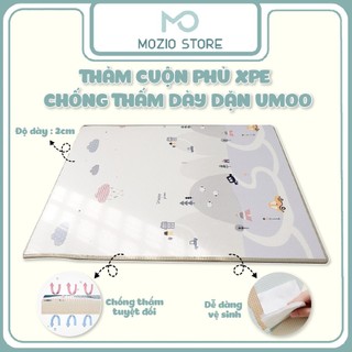 Thảm cuộn phủ XPE chính hãng Umoo dày dặn chống va đập cho bé chống thấm cho bé tập bò tập đi