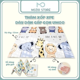 Thảm xốp gấp gọn cho bé tập bò tập đi chất liệu XPE chính hãng UMOO Mẫu Mới 2024 Mozio