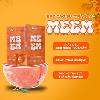 Bao Cao Su MEEM Hương Đào Sữa Đặc Biệt, An Toàn, Cực Chạm, Chân Thật - Hộp 10 Bao